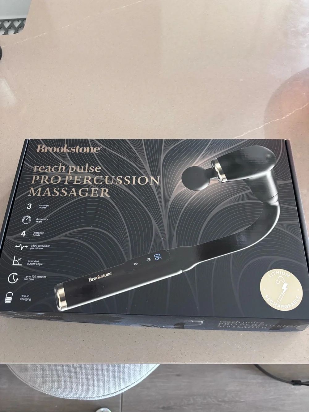 Brookstone Reach Pulse Pro Percussion Massager - Black